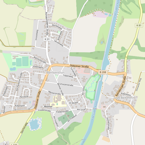 Stadtplan Berkenthin Thumbnail