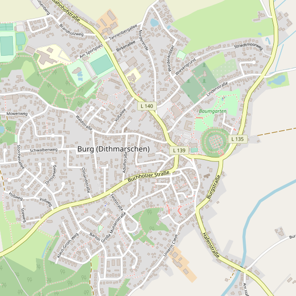 Stadtplan Burg (Dithmarschen) Thumbnail