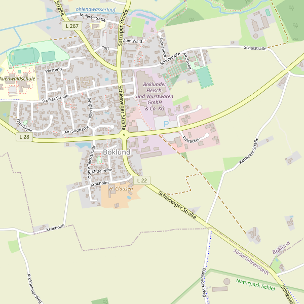 Stadtplan Böklund Thumbnail