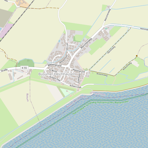 Stadtplan Büsumer Deichhausen Thumbnail