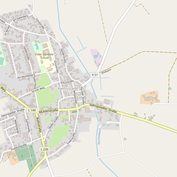 Stadtplan Hennstedt (HEI) Thumbnail