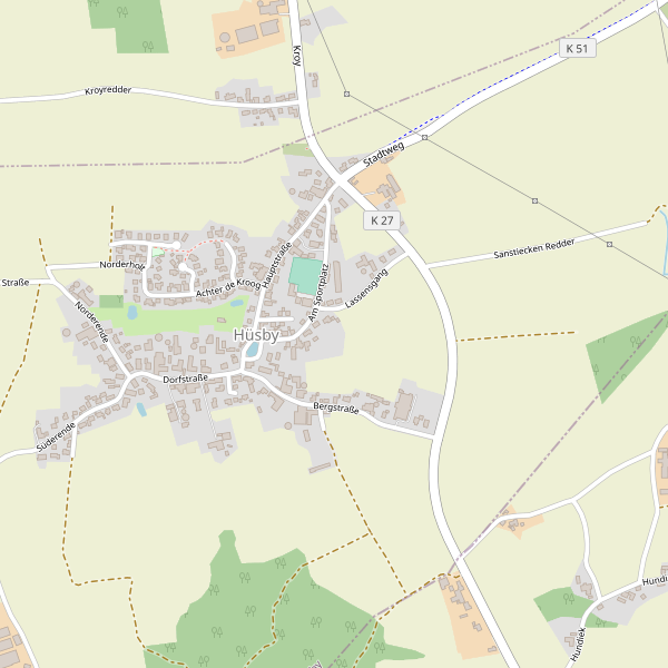Stadtplan Hüsby Thumbnail