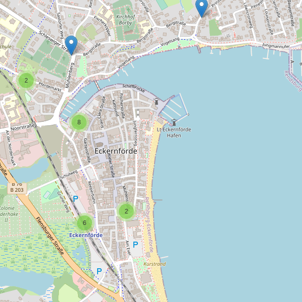 Karte der Fahrradabstellplätze in Eckernförde Thumbnail