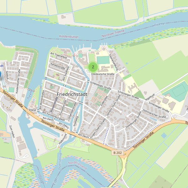Karte der Fahrradabstellplätze in Friedrichstadt Thumbnail