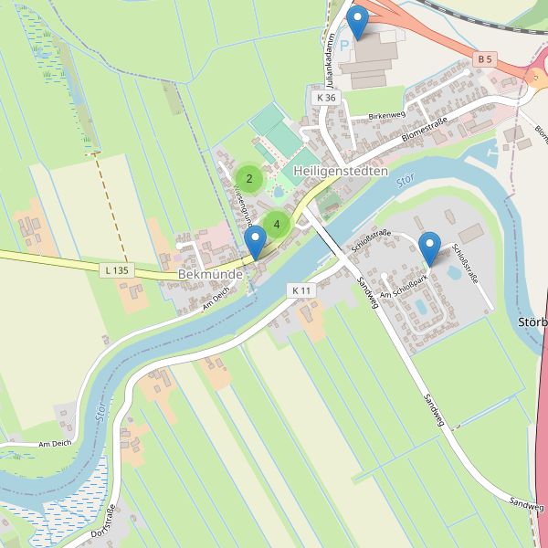 Karte der Parkplätze in Bekmünde Thumbnail