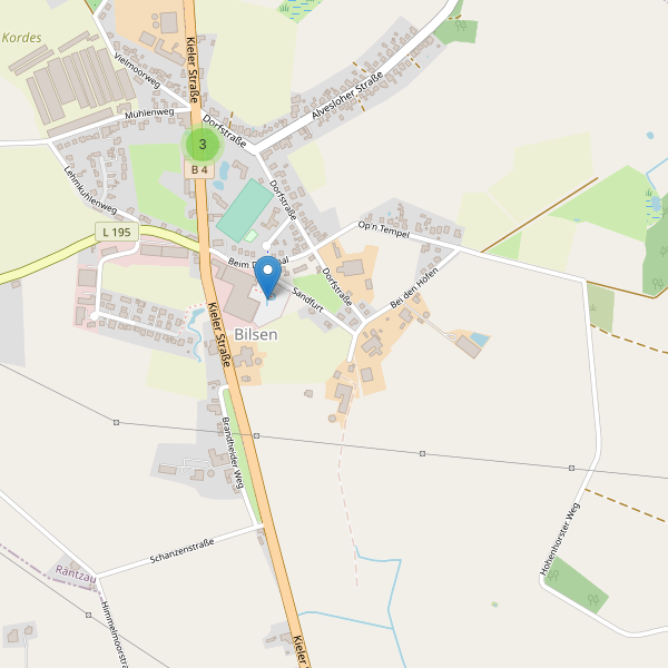 Karte der Parkplätze in Bilsen Thumbnail