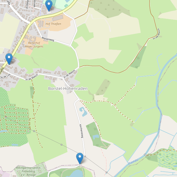 Karte der Parkplätze in Borstel-Hohenraden Thumbnail