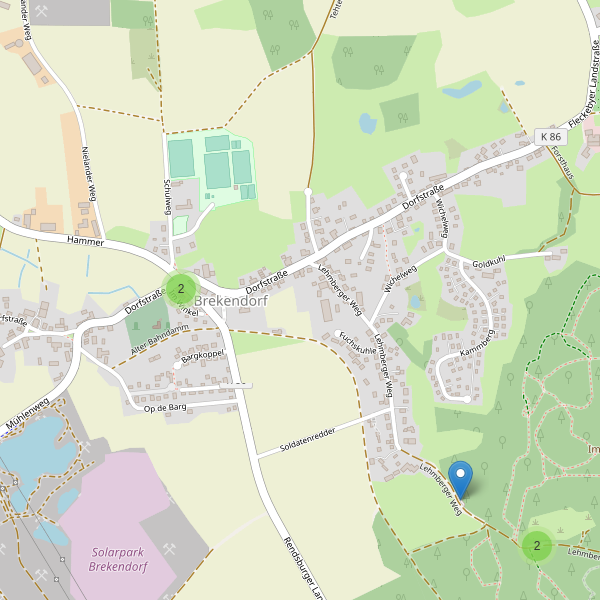 Karte der Parkplätze in Brekendorf Thumbnail