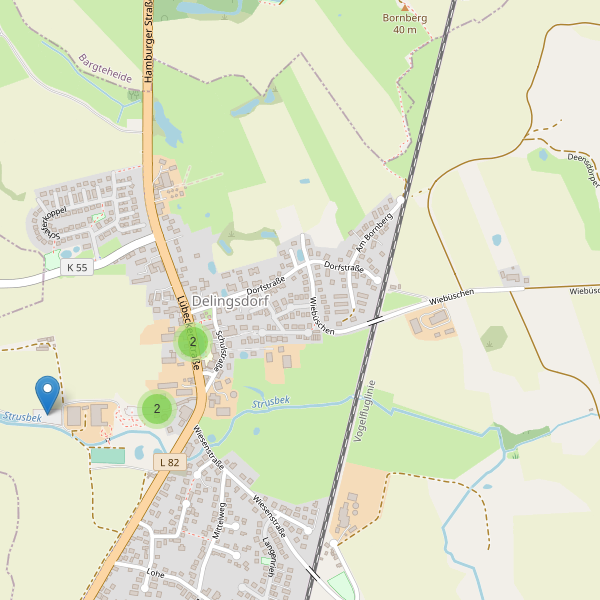 Karte der Parkplätze in Delingsdorf Thumbnail