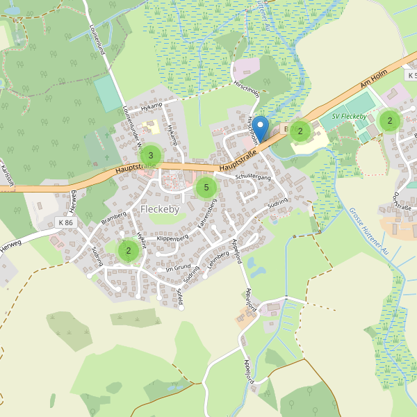 Karte der Parkplätze in Fleckeby Thumbnail