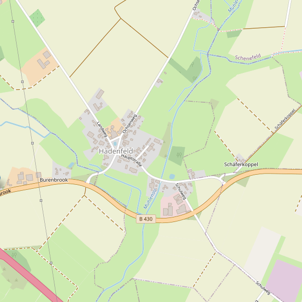 Karte der Parkplätze in Hadenfeld Thumbnail