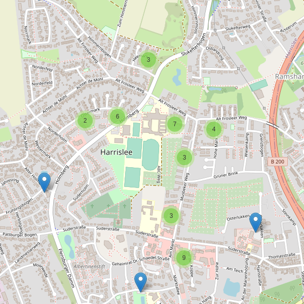 Karte der Parkplätze in Harrislee Thumbnail