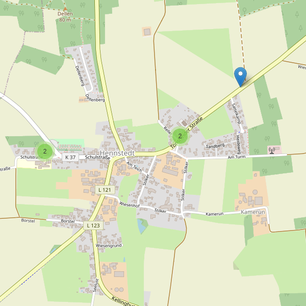 Karte der Parkplätze in Hennstedt (IZ) Thumbnail