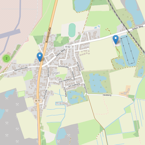 Karte der Parkplätze in Jagel Thumbnail