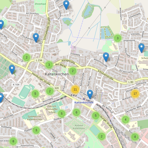 Karte der Parkplätze in Kaltenkirchen Thumbnail