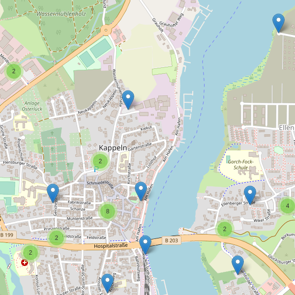 Karte der Parkplätze in Kappeln (SL) Thumbnail