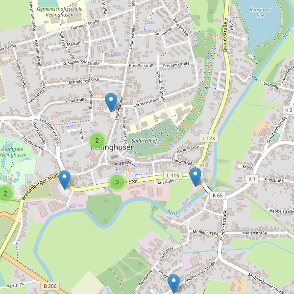 Karte der Parkplätze in Kellinghusen Thumbnail