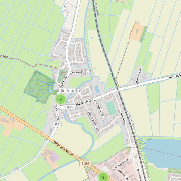 Karte der Parkplätze in Koldenbüttel Thumbnail