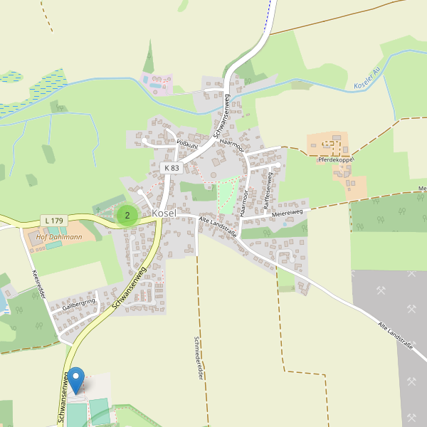 Karte der Parkplätze in Kosel (RD) Thumbnail