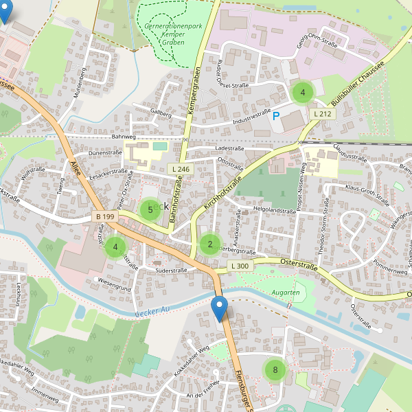 Karte der Parkplätze in Leck Thumbnail