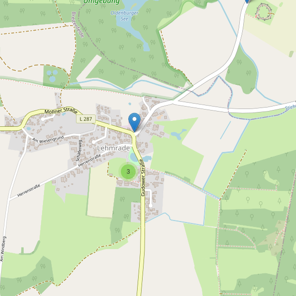 Karte der Parkplätze in Lehmrade Thumbnail