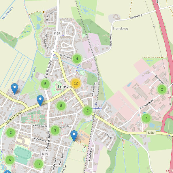 Karte der Parkplätze in Lensahn Thumbnail