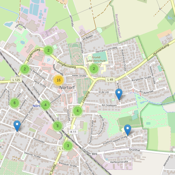 Karte der Parkplätze in Nortorf (RD) Thumbnail