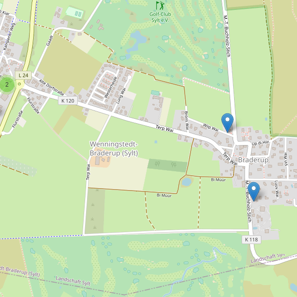 Karte der Parkplätze in Wenningstedt-Braderup (Sylt) Thumbnail