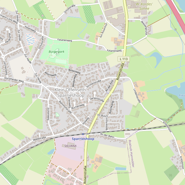 Stadtplan Klein Offenseth-Sparrieshoop Thumbnail