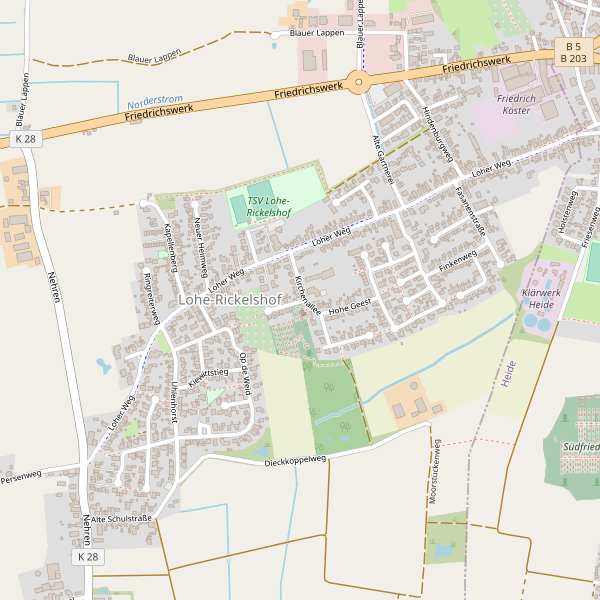 Stadtplan Lohe-Rickelshof Thumbnail