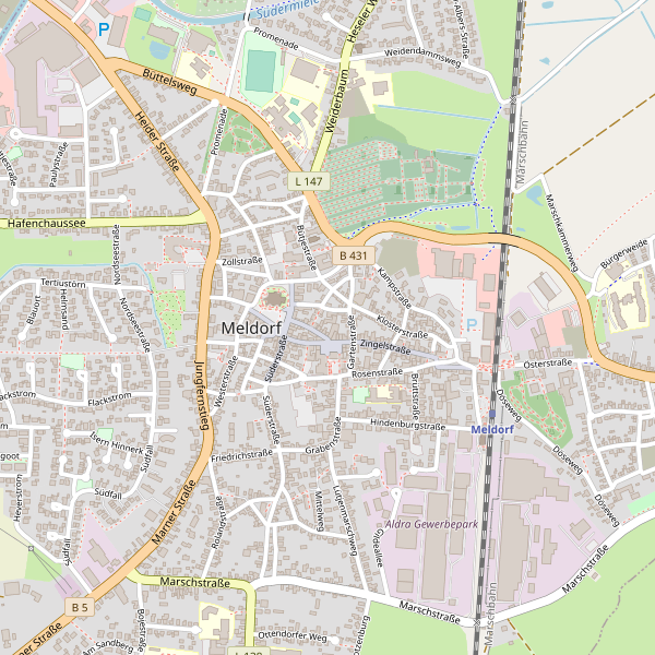 Stadtplan Meldorf Thumbnail