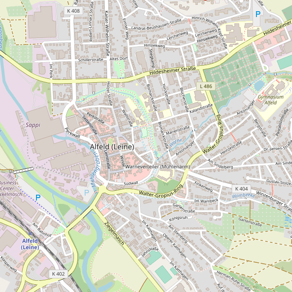 Karte der Toiletten in Alfeld (Leine) Thumbnail