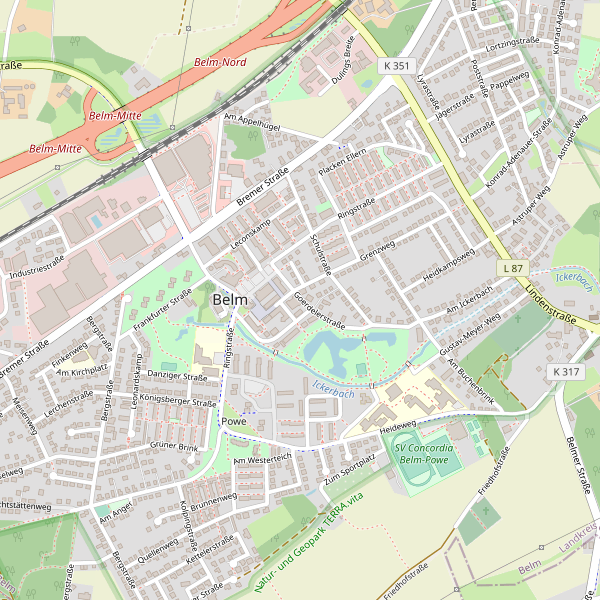 Stadtplan Belm Thumbnail