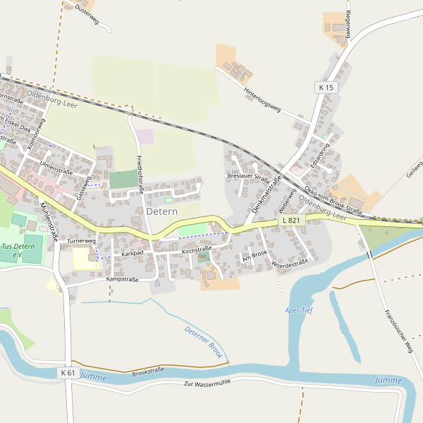 Stadtplan Detern Thumbnail