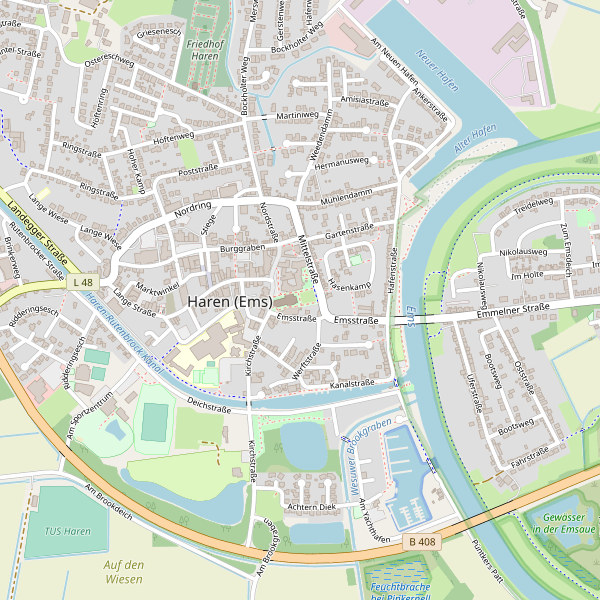 Karte der Toiletten in Haren (Ems) Thumbnail