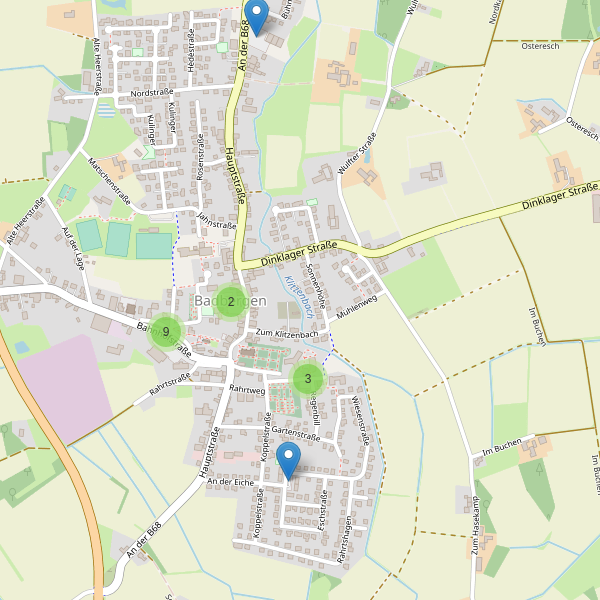 Karte der Parkplätze in Badbergen Thumbnail