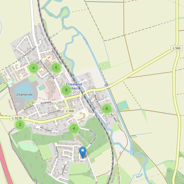 Karte der Parkplätze in Friedland (GO) Thumbnail