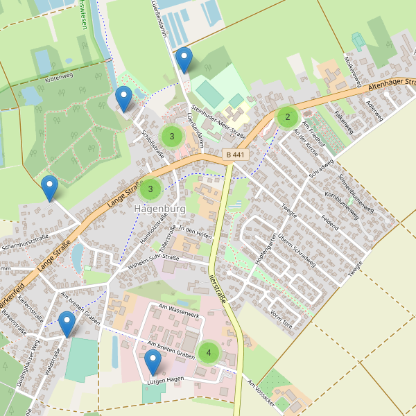 Karte der Parkplätze in Hagenburg Thumbnail