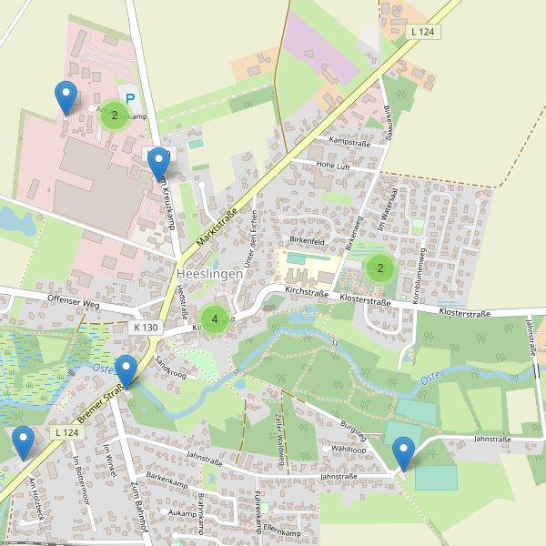 Karte der Parkplätze in Heeslingen Thumbnail