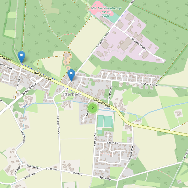 Karte der Parkplätze in Itterbeck Thumbnail