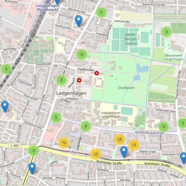 Karte der Parkplätze in Langenhagen Thumbnail