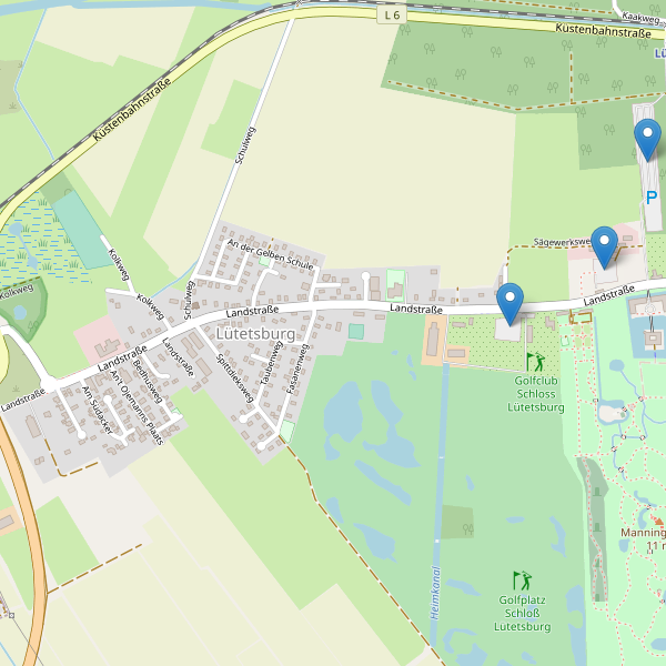 Karte der Parkplätze in Lütetsburg Thumbnail