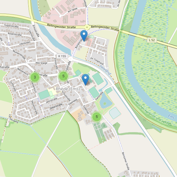 Karte der Parkplätze in Rhede (Ems) Thumbnail