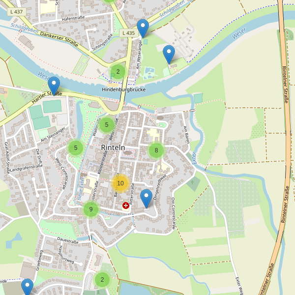 Karte der Parkplätze in Rinteln Thumbnail