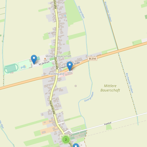 Karte der Parkplätze in Rodewald Thumbnail