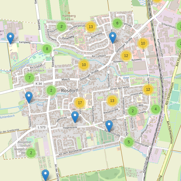 Karte der Parkplätze in Rosdorf (GO) Thumbnail