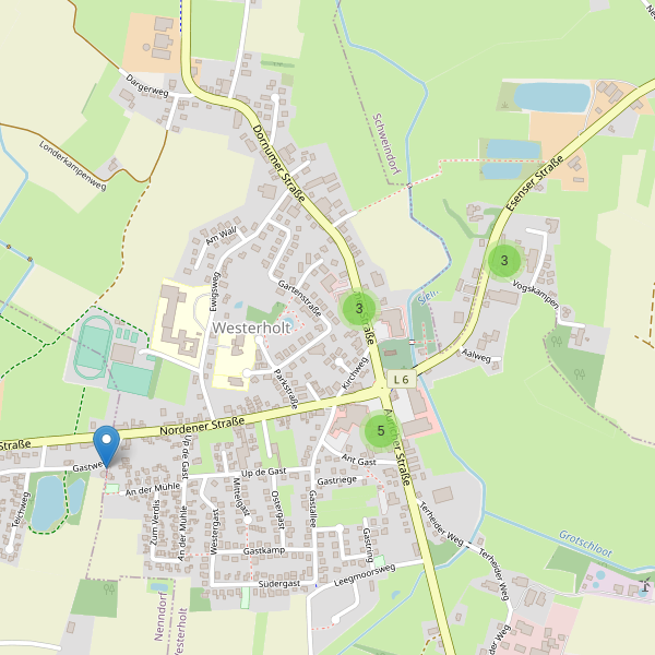 Karte der Parkplätze in Westerholt Thumbnail
