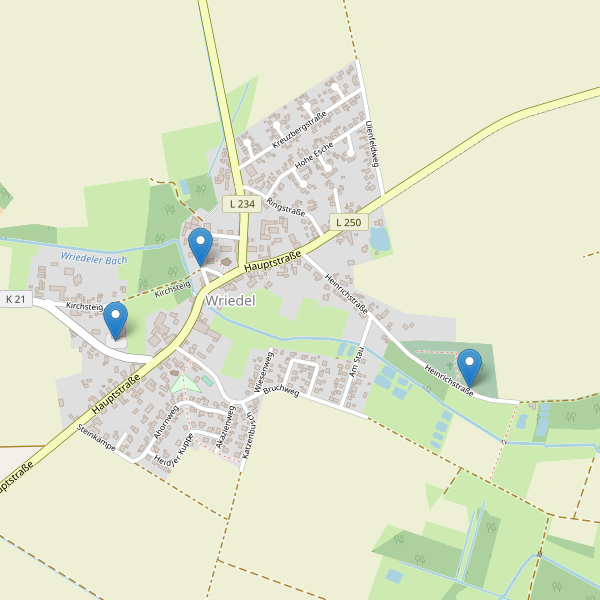 Karte der Parkplätze in Wriedel Thumbnail