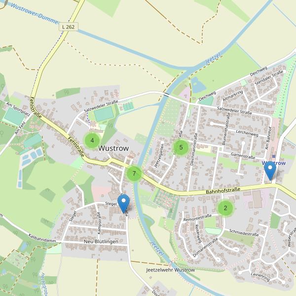 Karte der Parkplätze in Wustrow (DAN) Thumbnail