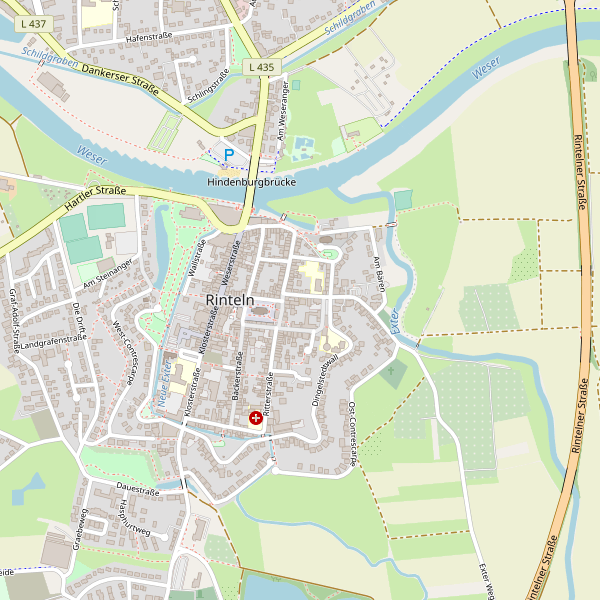 Karte der Supermärkte in Rinteln Thumbnail